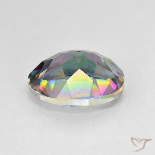 Cuarzo Místico Multicolor natural de 3.60 ct, Ovalada, VVS