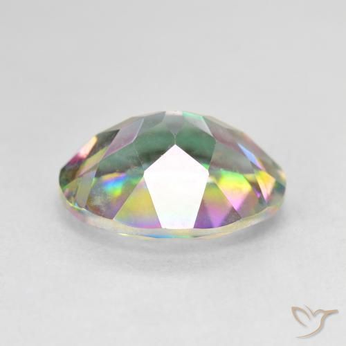 Cuarzo Místico Multicolor natural de 5.49 ct, Ovalada, VVS