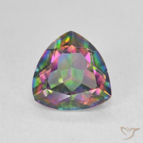 1.14ct Natural Multicolor Cuarzo Místico, Trillón, VVS