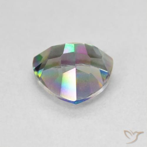 Cuarzo Místico Multicolor natural de 1.14 ct, Trillón, VVS