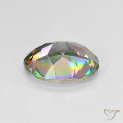 Cuarzo Místico Multicolor natural de 2.84 ct, Ovalada, VVS