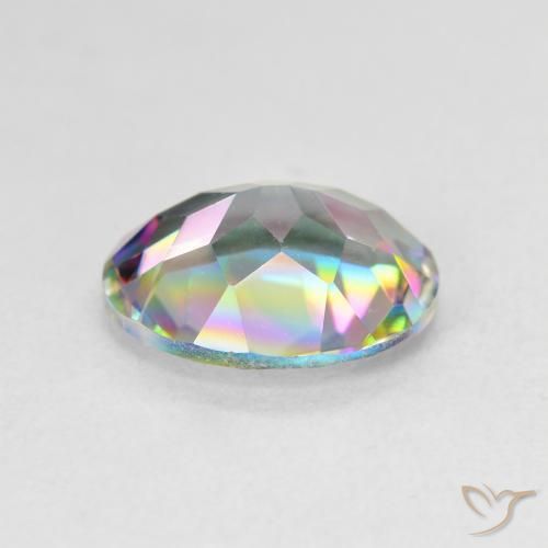 Cuarzo Místico Multicolor natural de 2.90 ct, Ovalada, VVS