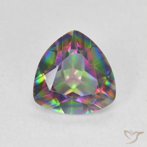 1.04ct Natural Multicolor Cuarzo Místico, Trillón, VVS