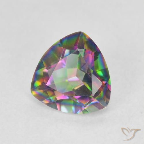 Cuarzo Místico Multicolor natural de 1.04 ct, Trillón, VVS