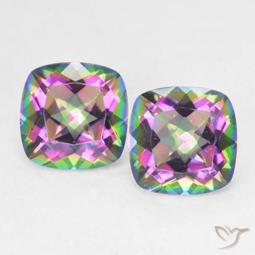 2.79ctw Natural Multicolor Cuarzo Místico, Forma Cojín, VVS