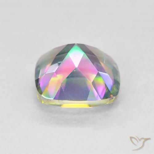 Cuarzo Místico Multicolor natural de 1.40 ct, Forma Cojín, VVS