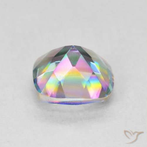 Cuarzo Místico Multicolor natural de 1.40 ct, Forma Cojín, VVS