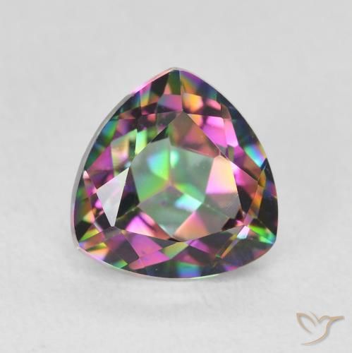 1.75ct Natural Multicolor Cuarzo Místico, Trillón, VS