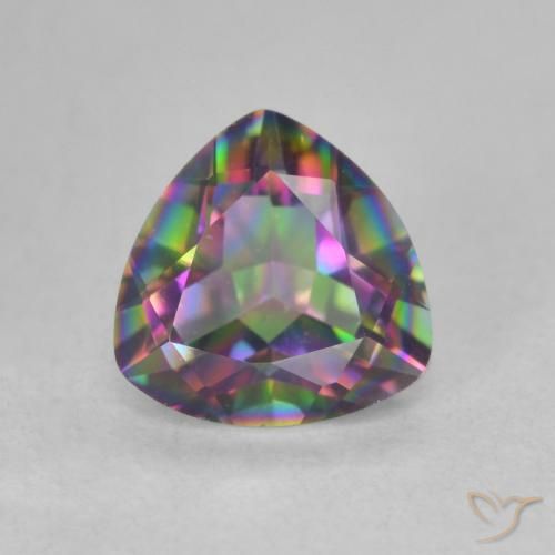 1.16ct Natural Multicolor Cuarzo Místico, Trillón, VVS-VS
