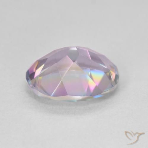 Cuarzo místico multicolor natural de 3,22 ct, corte óvalo, VVS-VS
