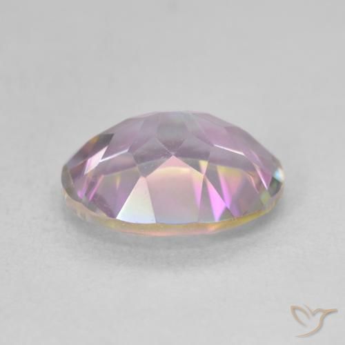 Cuarzo Místico Multicolor natural de 3.08 ct, Ovalada, VVS-VS