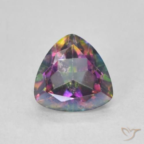 0.74ct Natural Multicolor Cuarzo Místico, Trillón, VS