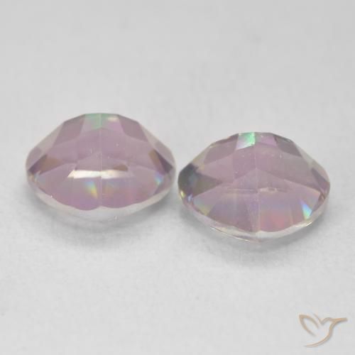 Gemas de Cuarzo Místico Multicolor natural de 2.28 ct, Trillón, VVS-VS