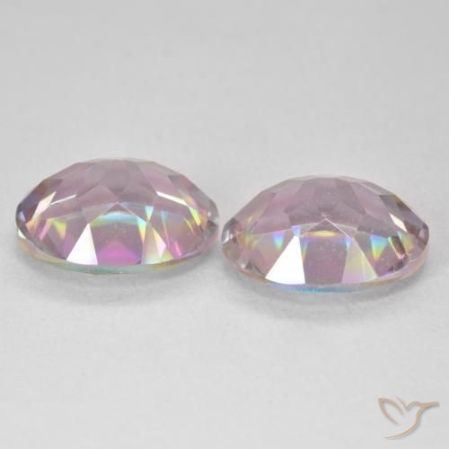Gemas de Cuarzo Místico Multicolor natural de 6.35 ct, Ovalada, VVS-VS