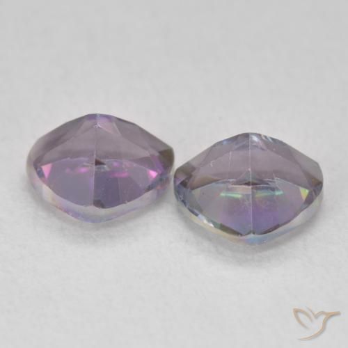 Gemas de Cuarzo Místico Multicolor natural de 1.40 ct, Trillón, VVS-VS