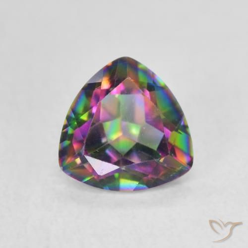 1.07ct Natural Multicolor Cuarzo Místico, Trillón, VVS