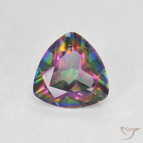 1.06ct Natural Multicolor Cuarzo Místico, Trillón, VVS
