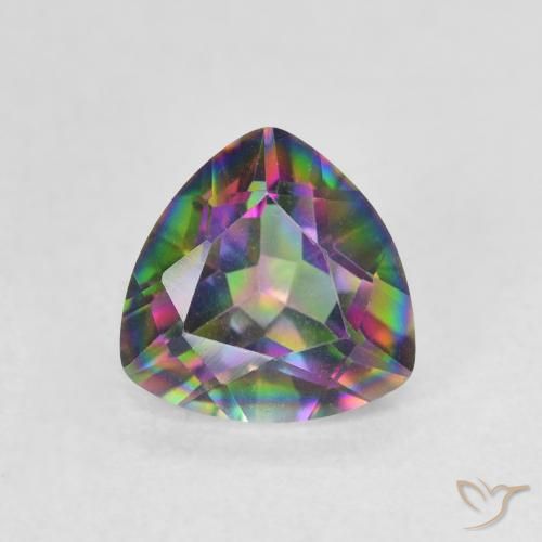 1.15ct Natural Multicolor Cuarzo Místico, Trillón, VVS