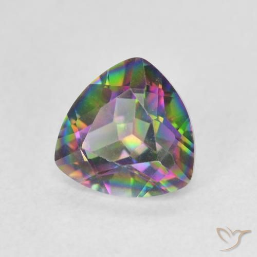 Cuarzo Místico Multicolor natural de 1.15 ct, Trillón, VVS
