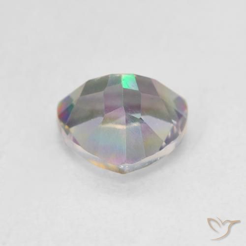Cuarzo Místico Multicolor natural de 1.15 ct, Trillón, VVS