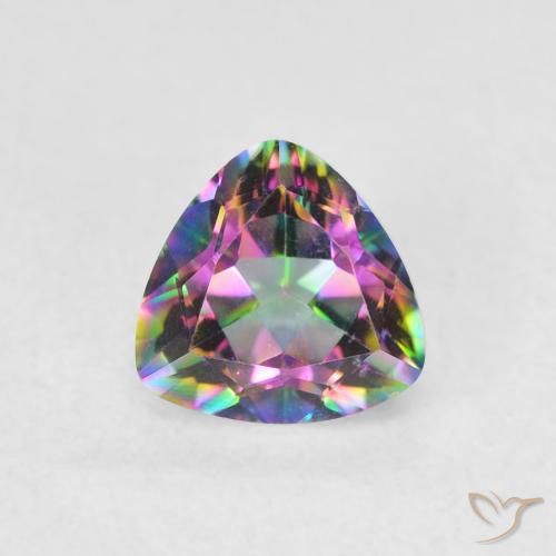0.75ct Natural Multicolor Cuarzo Místico, Trillón, VVS