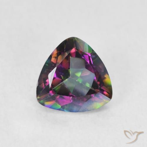 0.75ct Natural Multicolor Cuarzo Místico, Trillón, VVS