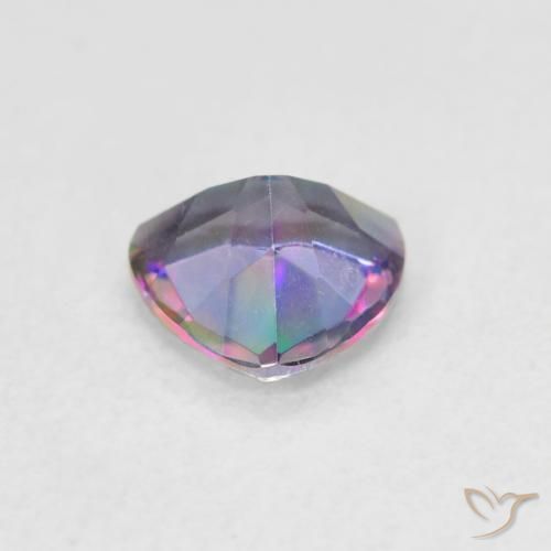 Cuarzo Místico Multicolor natural de 0.64 ct, Trillón, VVS