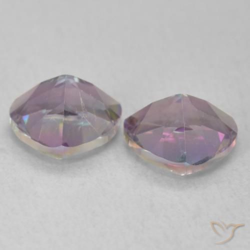 Gemas de Cuarzo Místico Multicolor natural de 1.40 ct, Trillón, VVS