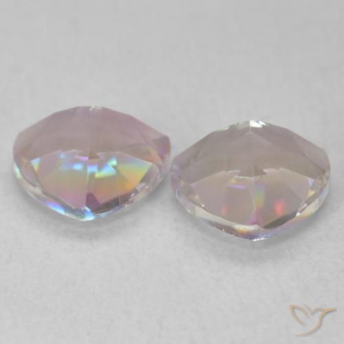 Gemas de Cuarzo Místico Multicolor natural de 1.35 ct, Trillón, VVS