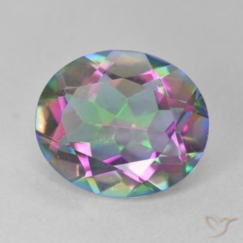 Cuarzo Místico Multicolor natural de 5.49 ct, Ovalada, VS