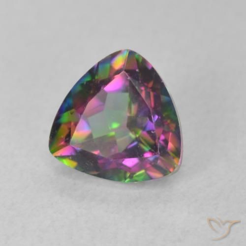 Cuarzo Místico Multicolor natural de 0.76 ct, Trillón, VVS
