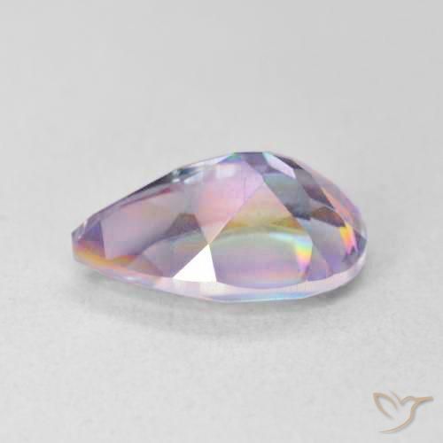 Cuarzo Místico Multicolor natural de 2.91 ct, En forma de pera, VVS
