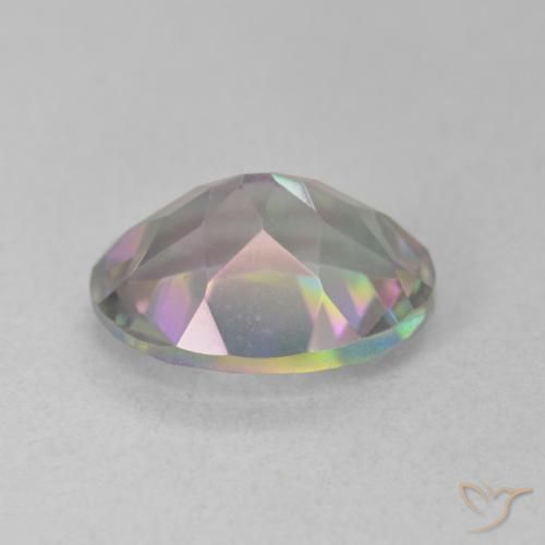 Cuarzo Místico Multicolor natural de 3.15 ct, Ovalada, VVS