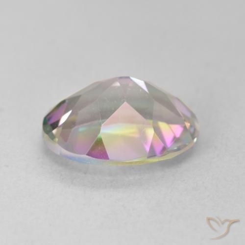 Cuarzo Místico Multicolor natural de 3.16 ct, Ovalada, VVS