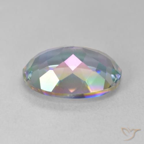 Cuarzo Místico Multicolor natural de 5.64 ct, Ovalada, VVS