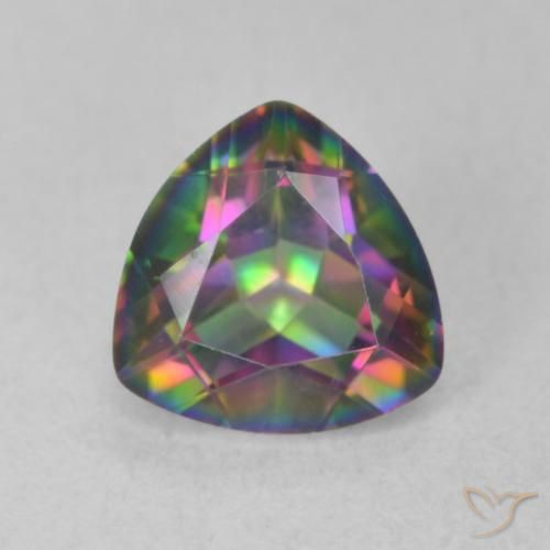 1.12ct Natural Multicolor Cuarzo Místico, Trillón, VVS