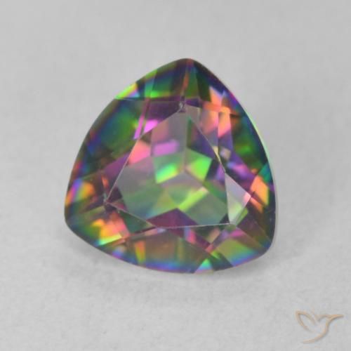 Cuarzo Místico Multicolor natural de 1.12 ct, Trillón, VVS