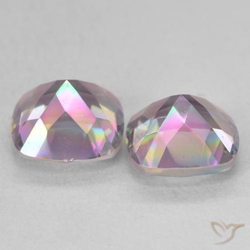 Gemas de Cuarzo Místico Multicolor natural de 2.81 ct, Forma Cojín, VVS