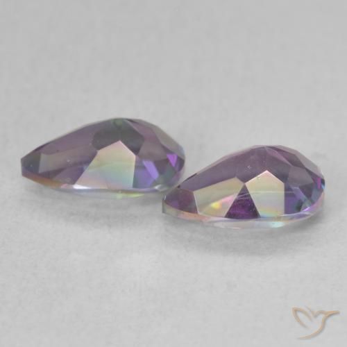 Gemas de Cuarzo Místico Multicolor natural de 1.26 ct, En forma de pera, VS