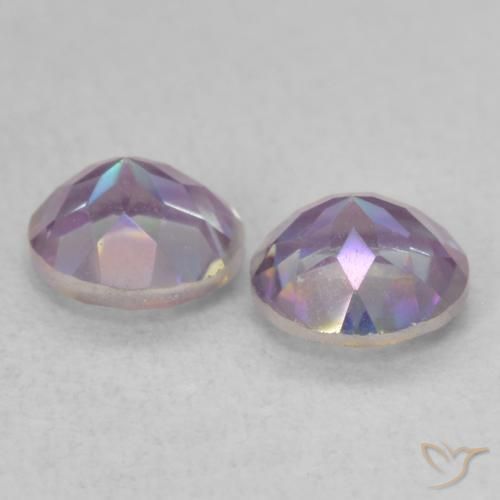 Gemas de Cuarzo Místico Multicolor natural de 0.90 ct, Corte Redondo, VS