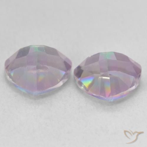 Gemas de Cuarzo Místico Multicolor natural de 2.17 ct, Trillón, VVS