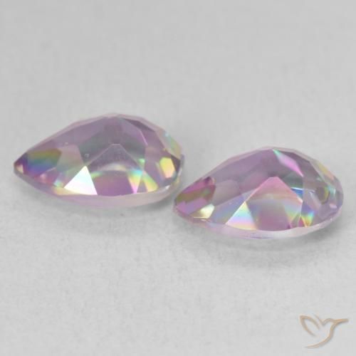 Gemas de Cuarzo Místico Multicolor natural de 2.19 ct, En forma de pera, VVS
