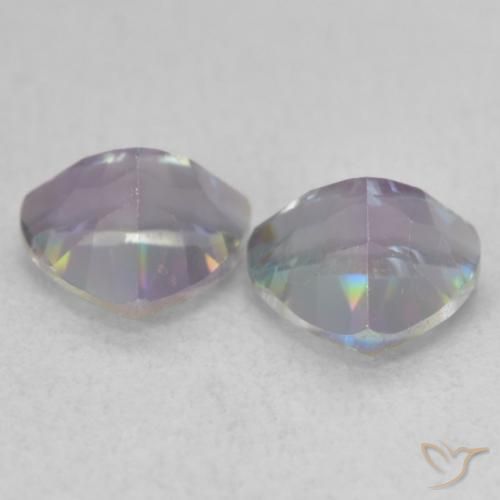 Gemas de Cuarzo Místico Multicolor natural de 1.42 ct, Trillón, VVS