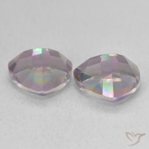 Gemas de Cuarzo Místico Multicolor natural de 2.21 ct, Trillón, VVS
