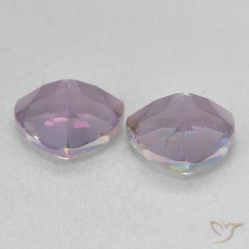 Gemas de Cuarzo Místico Multicolor natural de 1.38 ct, Trillón, VVS