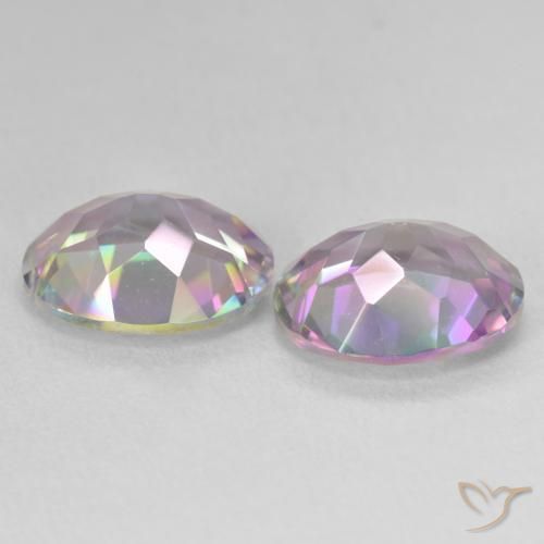 Gemas de Cuarzo Místico Multicolor natural de 6.11 ct, Ovalada, VVS-VS