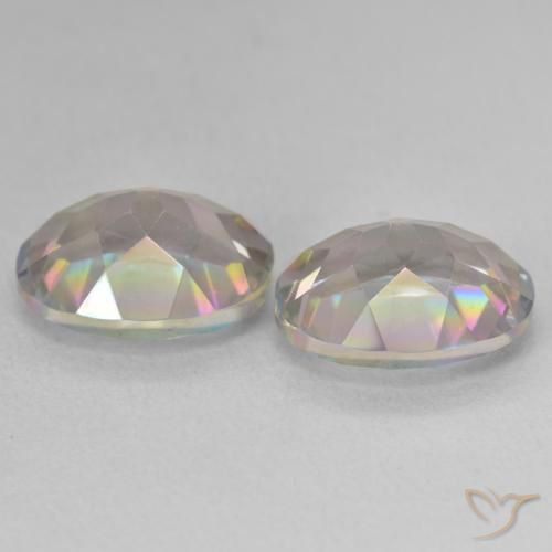 Gemas de Cuarzo Místico Multicolor natural de 6.63 ct, Ovalada, VVS-VS