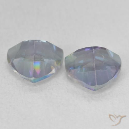 Gemas de Cuarzo Místico Multicolor natural de 1.51 ct, Trillón, VVS-VS