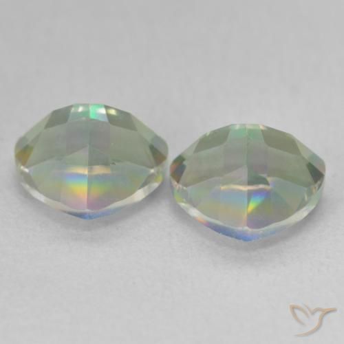 Gemas de Cuarzo Místico Multicolor natural de 2.26 ct, Trillón, VVS