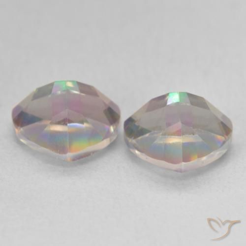 Gemas de Cuarzo Místico Multicolor natural de 2.29 ct, Trillón, VVS